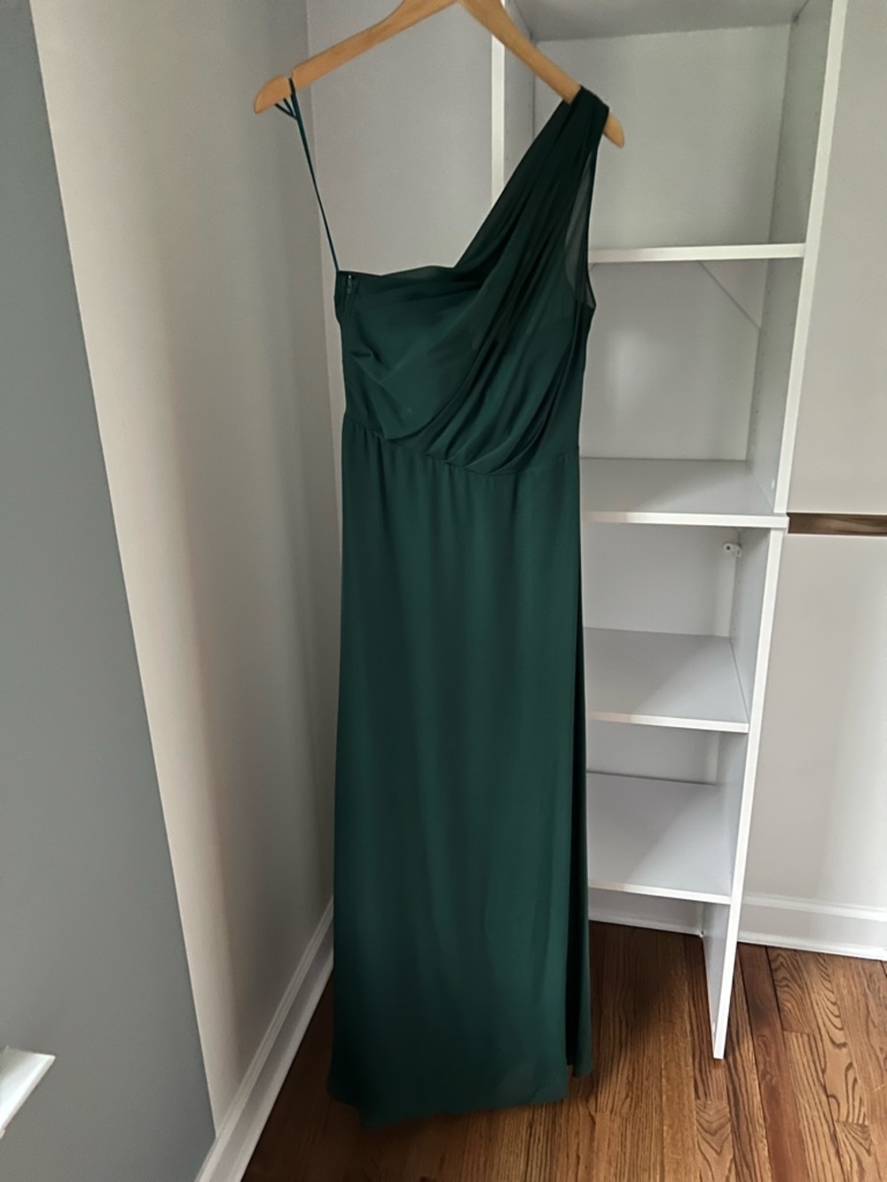 Birdy Grey One-Shoulder Bridesmaid Dress Emerald Green